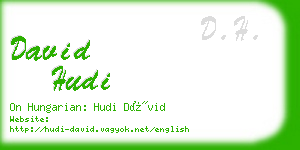 david hudi business card